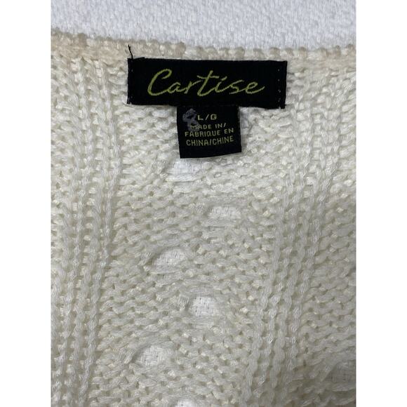 Cartise Cropped Cardigan Boutique Style Sweater Wrap Knit Juniors Large Ruffle - Picture 6 of 14